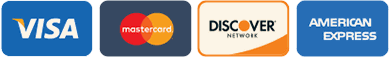 Visa, Mastercard, Discover, American Express